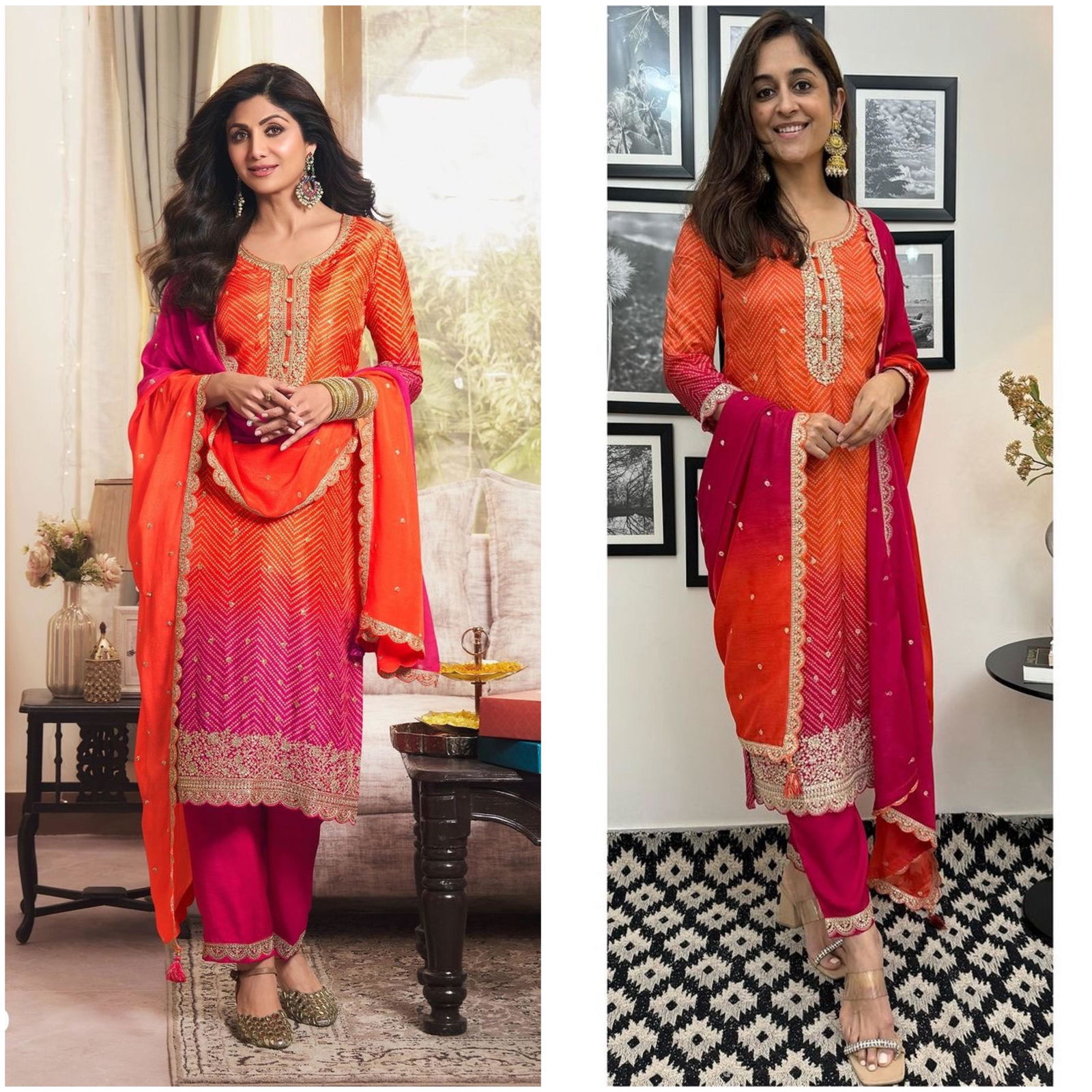 LG 1880 Chinon Silk Designer Printed Kurti With Bottom Dupatta Wholesale Market In Surat